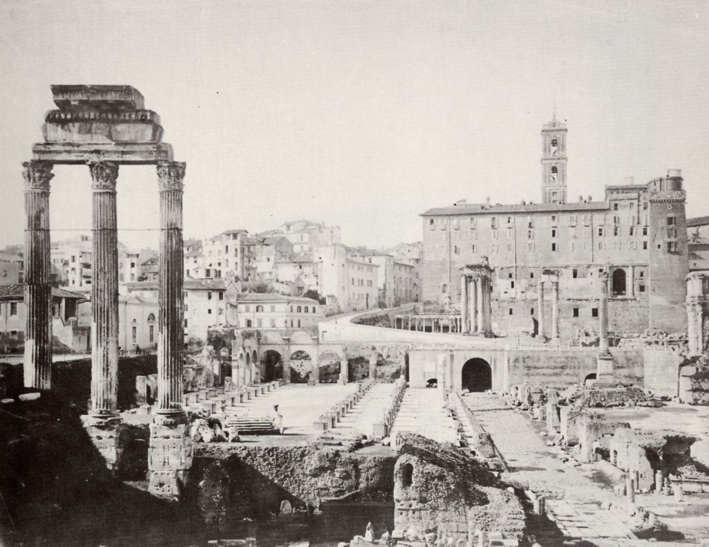 Auf dem Forum Romanum (hier um 1880) wurde im alten Rom öffentlich - ausschließlich von männlichen Bürgern - Politik gemacht (PD-US)